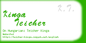 kinga teicher business card